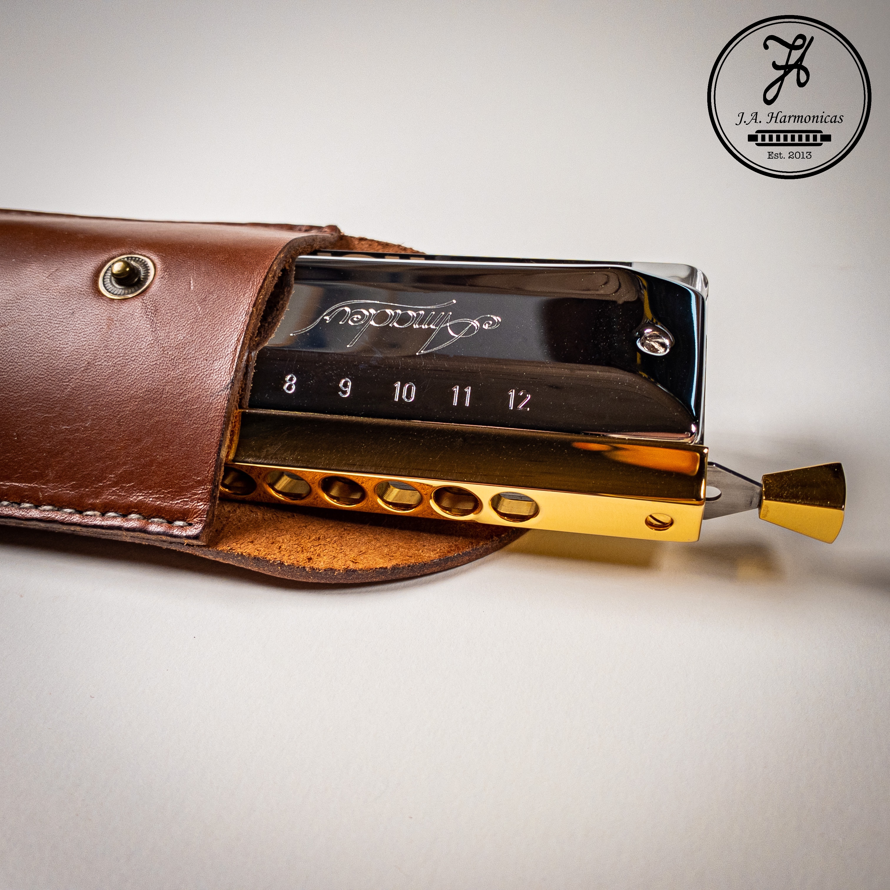 harmonica belt leather